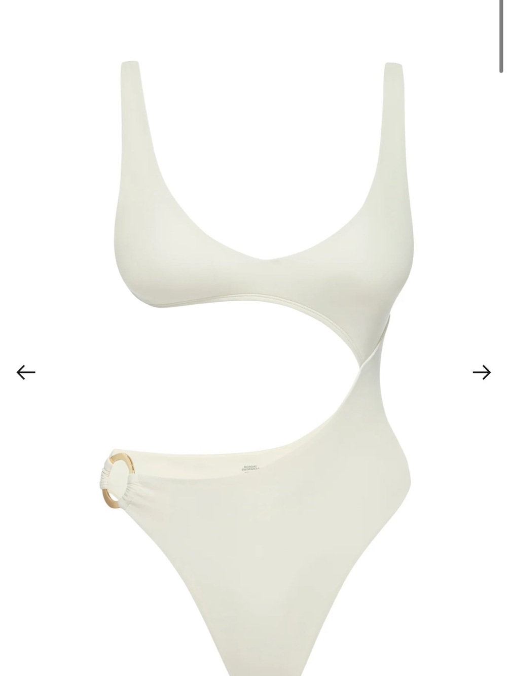 Monday Swimwear St. Barths Ivory One-Piece Swimsuit.
